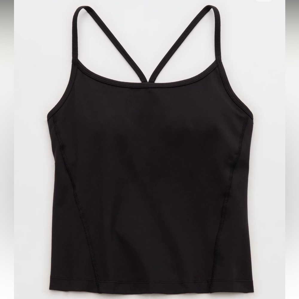 OFFLINE by Aerie Black Hugger Tank | Racerback Active Yoga Top | Medium